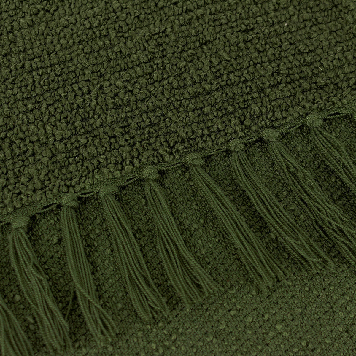 Candar Textured Boucle Throw - Khaki