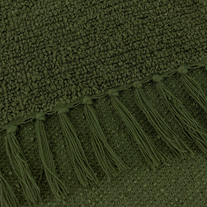 Candar Textured Boucle Throw - Khaki