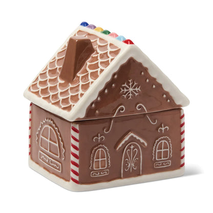 Ceramic Gingerbread House Candle - Gingerbread