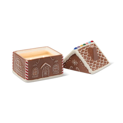 Ceramic Gingerbread House Candle - Gingerbread