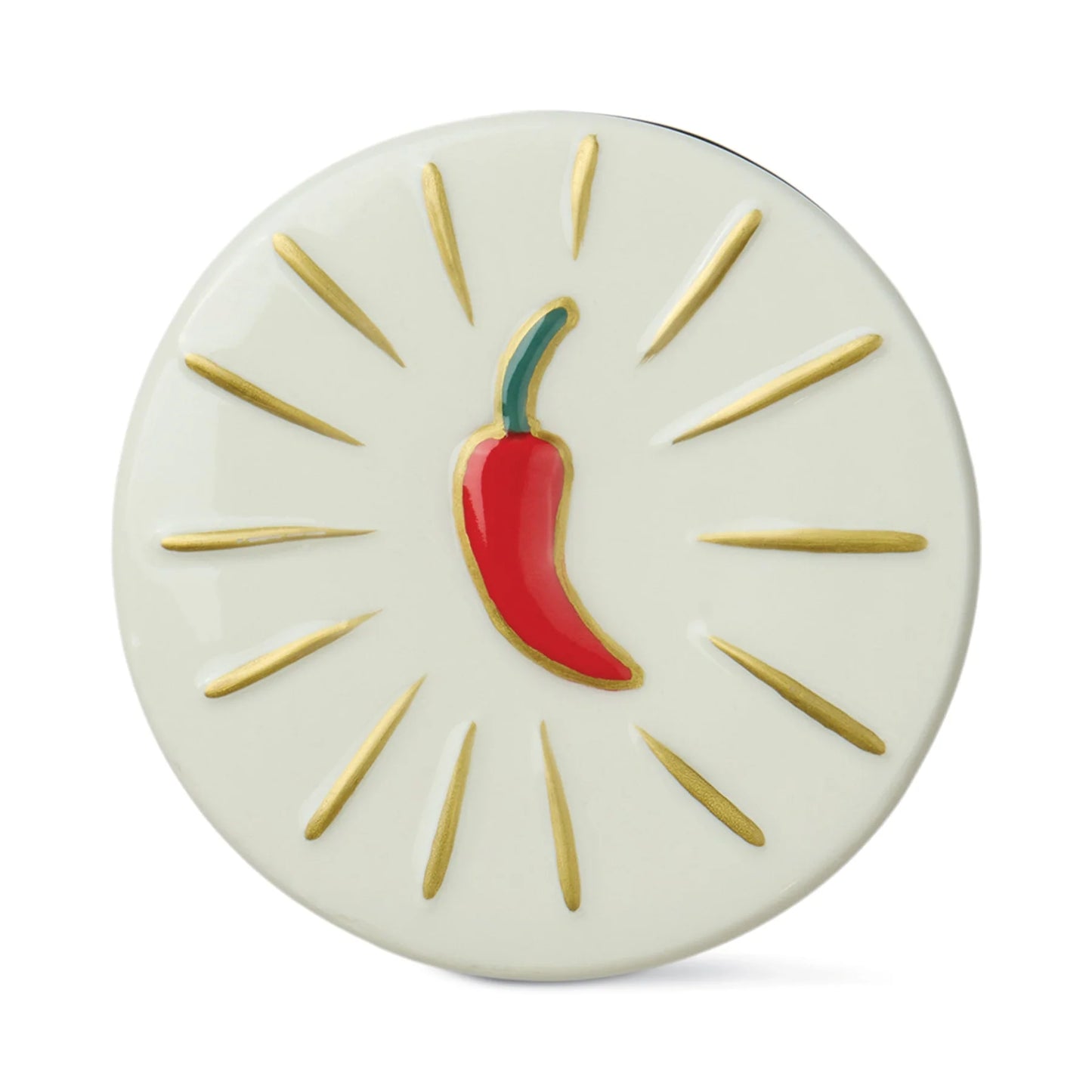 Charmed Green Glass Candle with Chili Lid - Chili Pepper & Mango