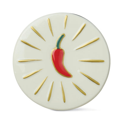 Charmed Green Glass Candle with Chili Lid - Chili Pepper & Mango