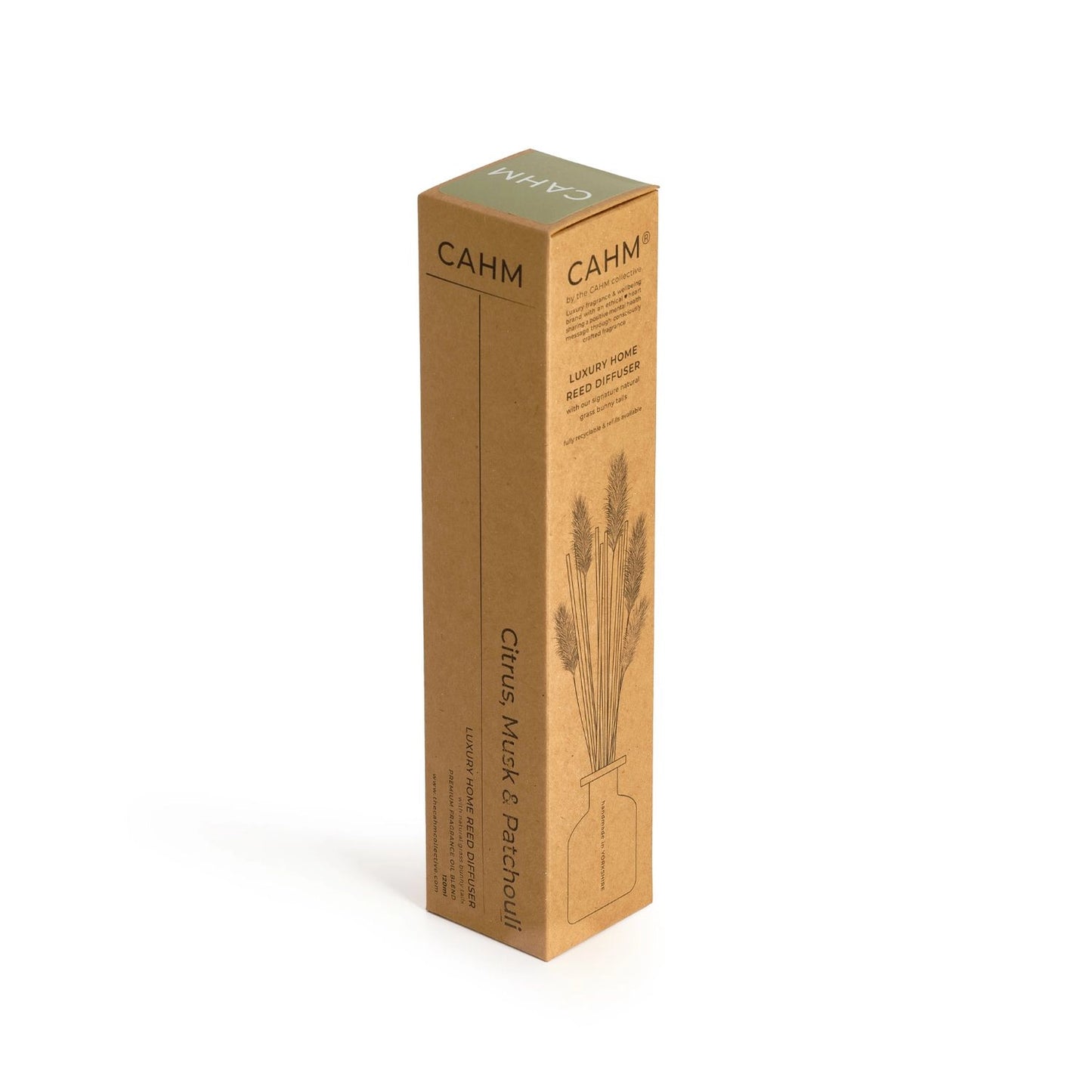 CAHM Citrus, Musk & Patchouli Clear Reed Diffuser