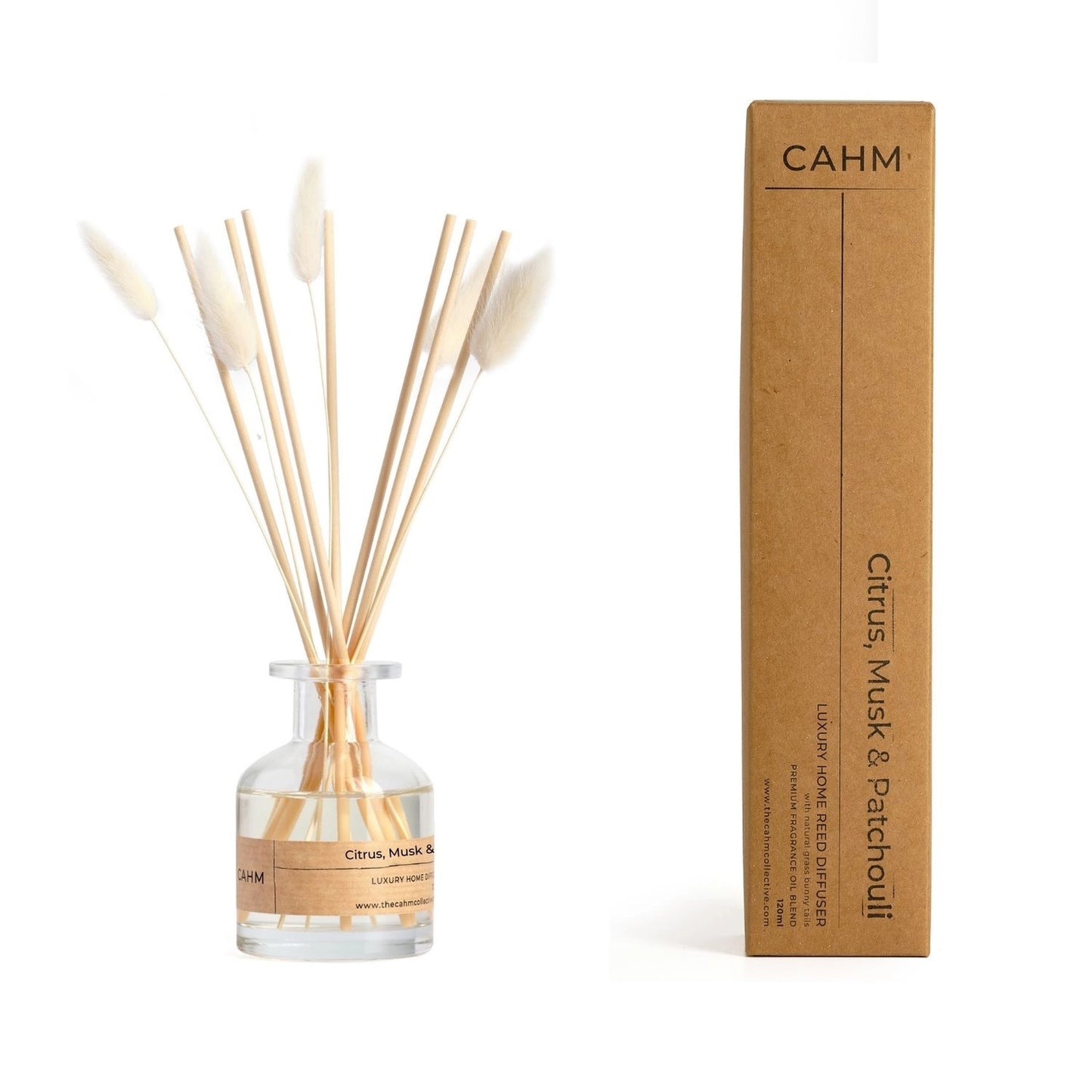 CAHM Citrus, Musk & Patchouli Clear Reed Diffuser