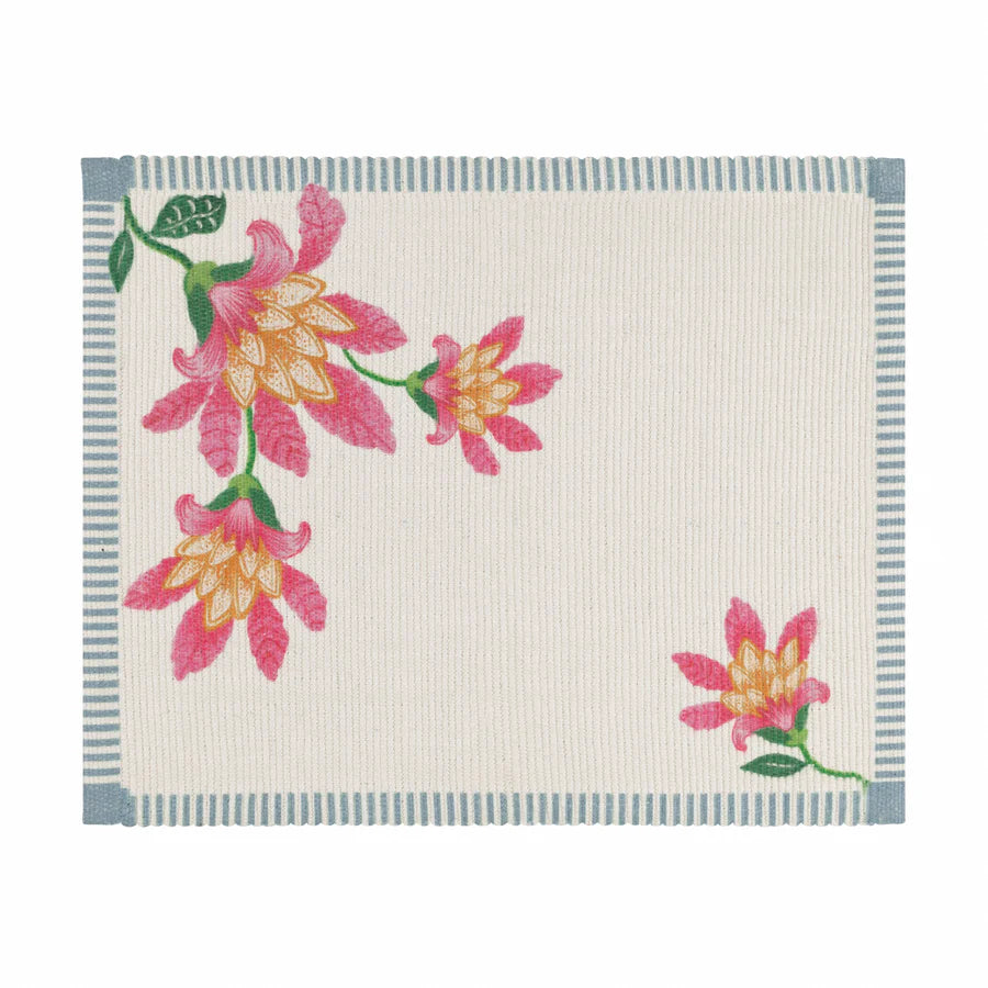 Floral Outdoor Placemats - Candy Red