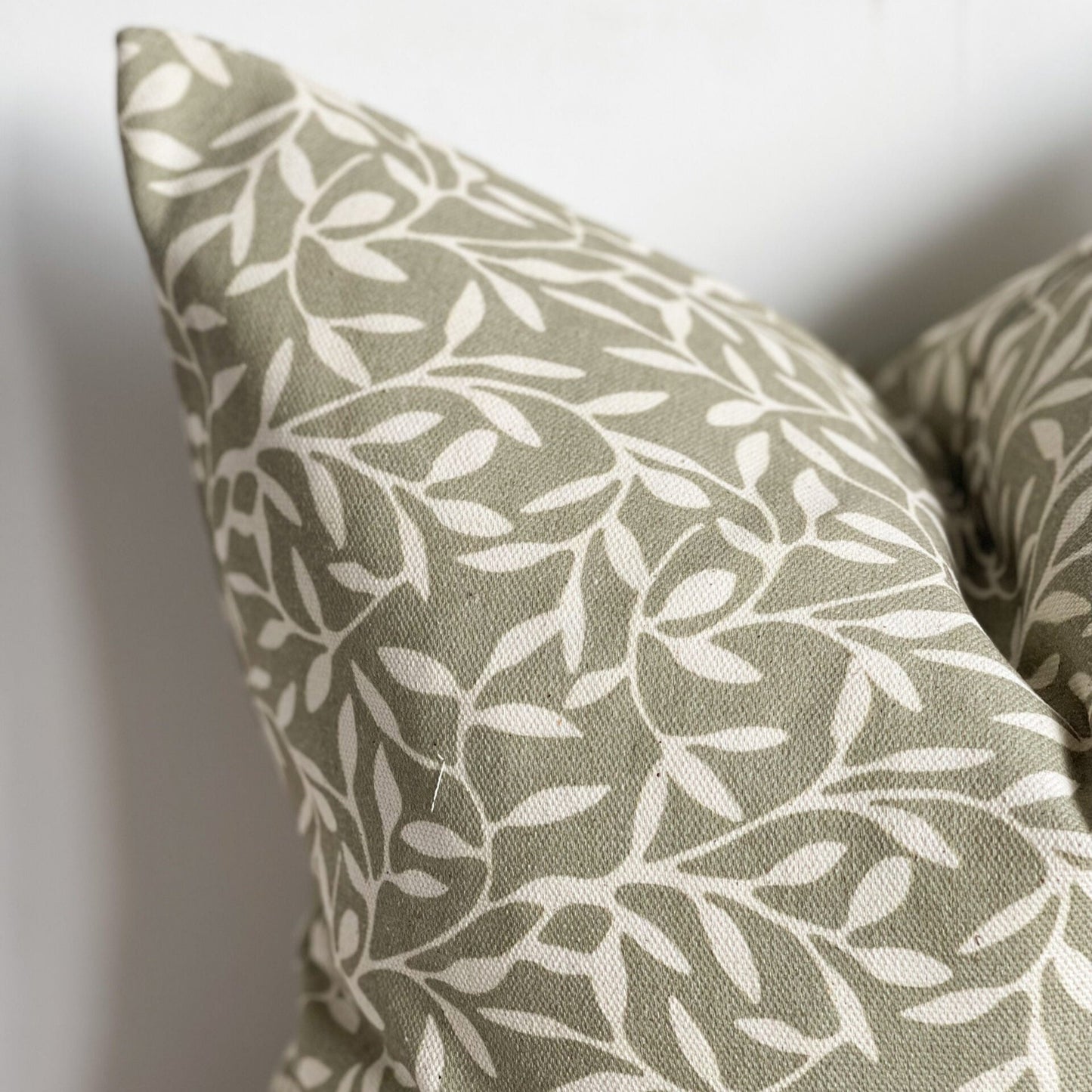 Large Olive Leaf Print Cushion