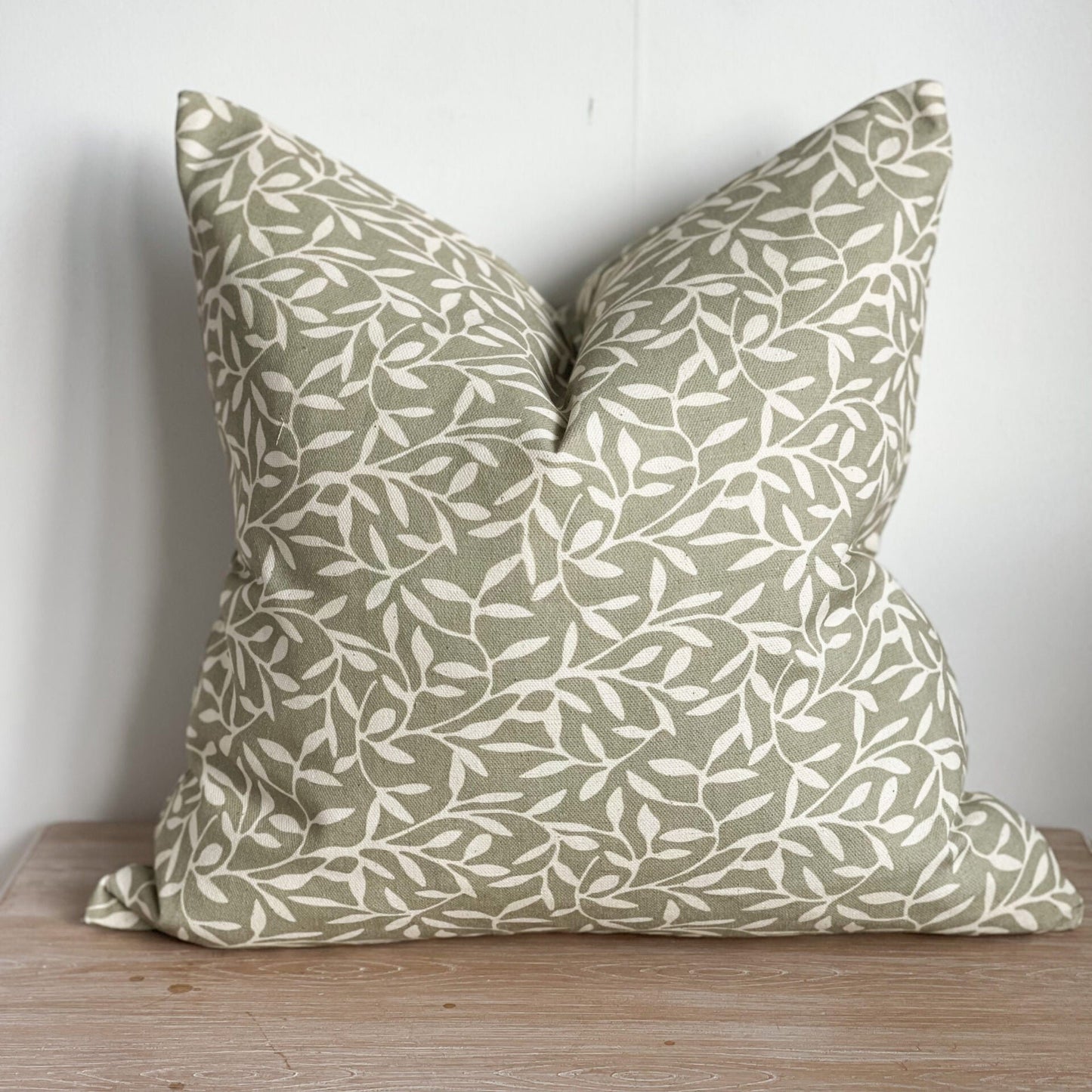 Large Olive Leaf Print Cushion