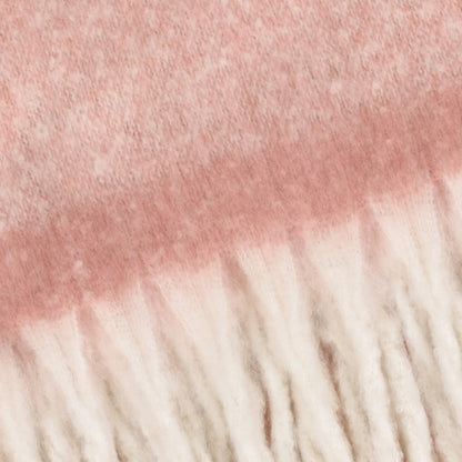 Cozy Woven Tasselled Throw – Pink