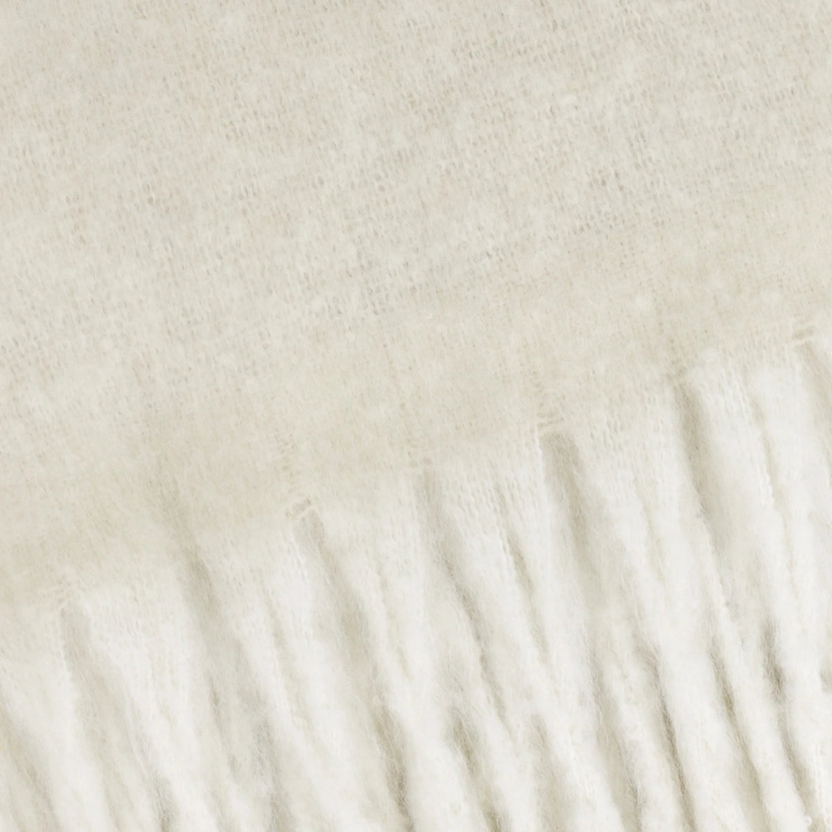 Cozy Woven Tasselled Throw – Ecru