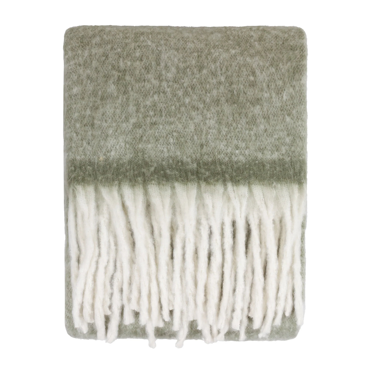 Cozy Woven Tasselled Throw – Green