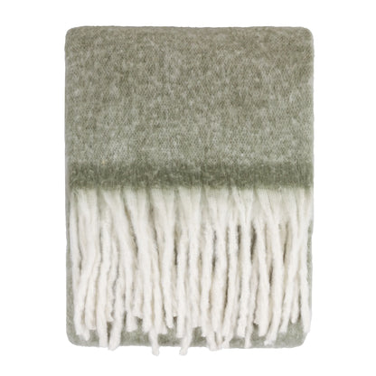 Cozy Woven Tasselled Throw – Green
