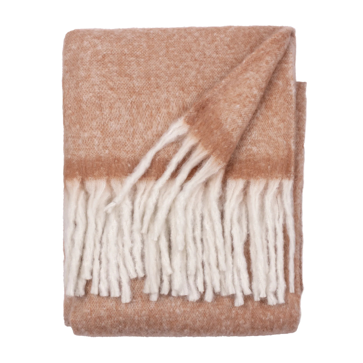Cozy Woven Tasselled Throw – Rust