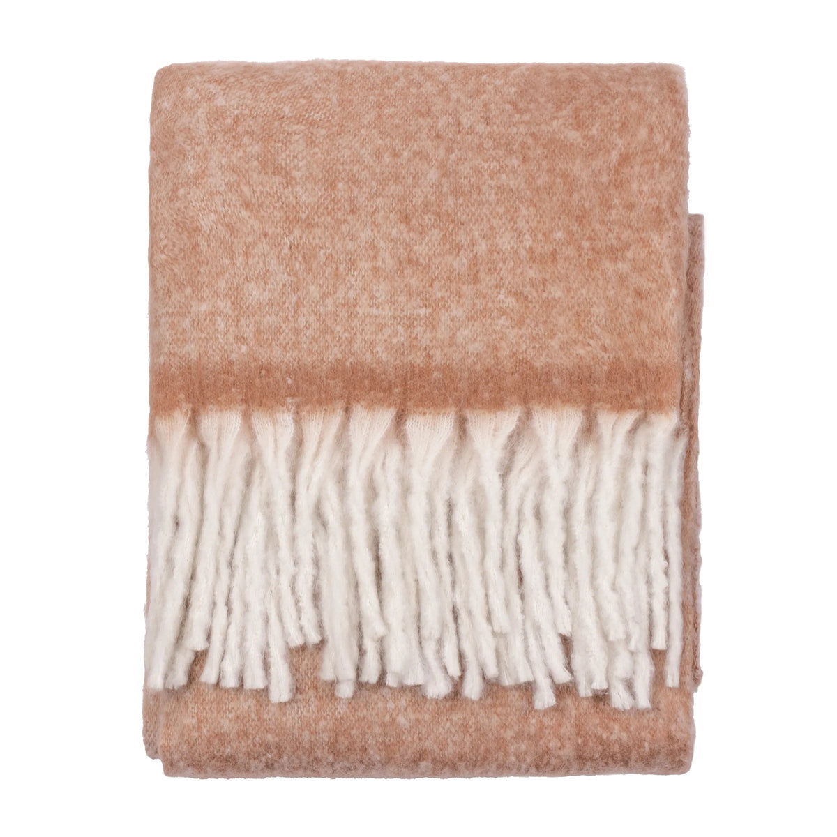 Cozy Woven Tasselled Throw – Rust