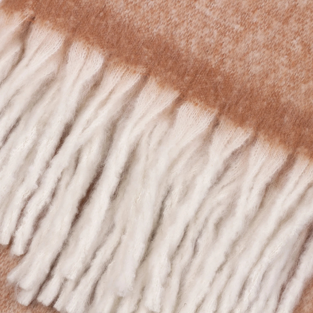 Cozy Woven Tasselled Throw – Rust
