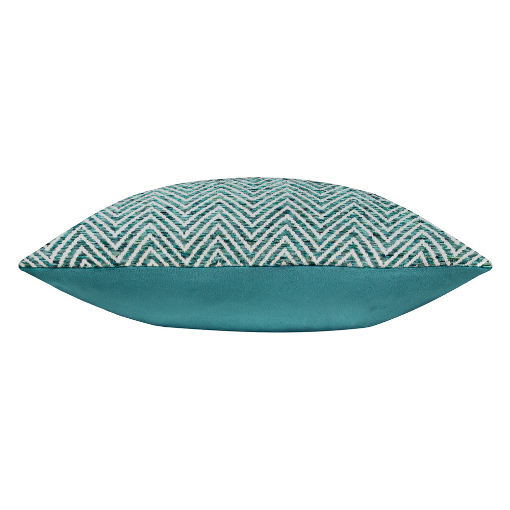 Croft Twill Woven Cushion - Teal