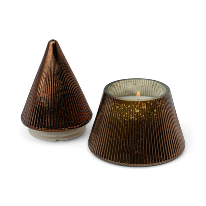 Copper Stacked Tree Candle - Cypress & Fir