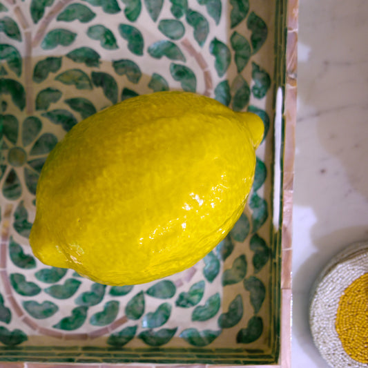 Large  Ceramic Lemon Ornament