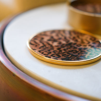 Set of 4 Leopard Print Coasters