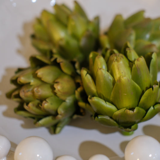 Green Faux Artichoke Head