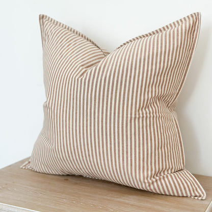 Brown Stripe Cotton Cushion