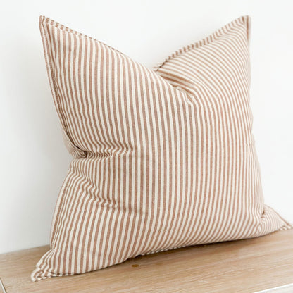 Brown Stripe Cotton Cushion