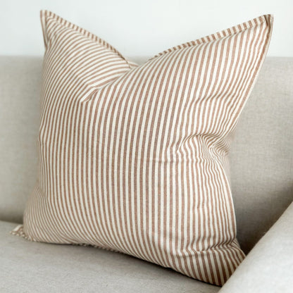 Brown Stripe Cotton Cushion