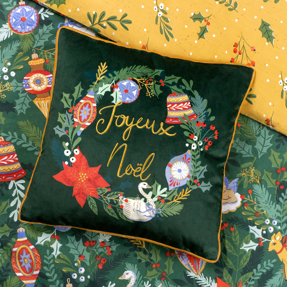 Pine 'Deck The Halls' Tree Cushion