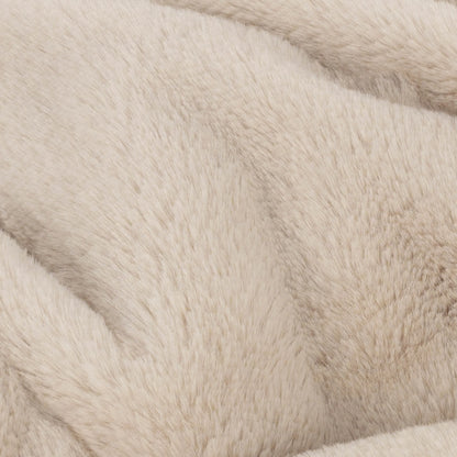 Double Sided Faux-Fur Throw - Natural