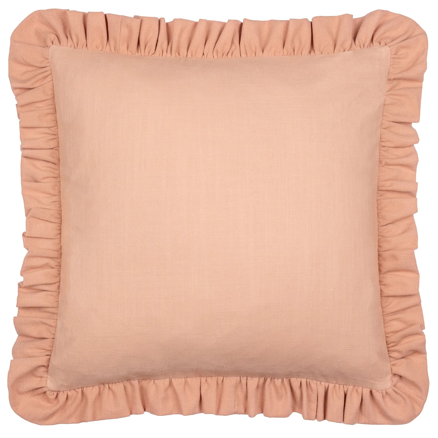 Effie 100% Cotton Ruffle Cushion - Vintage Blush Rose