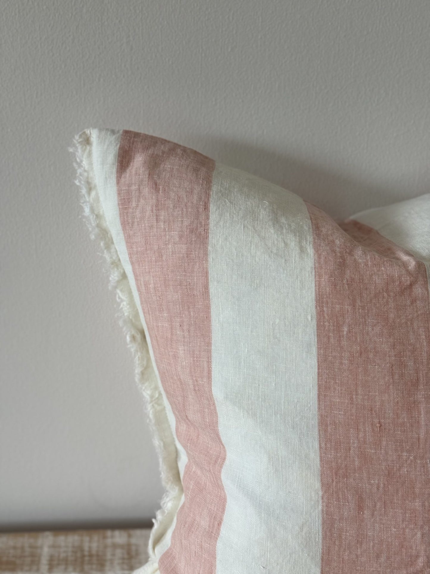 Esmee Pink Wide Stripe Cushion