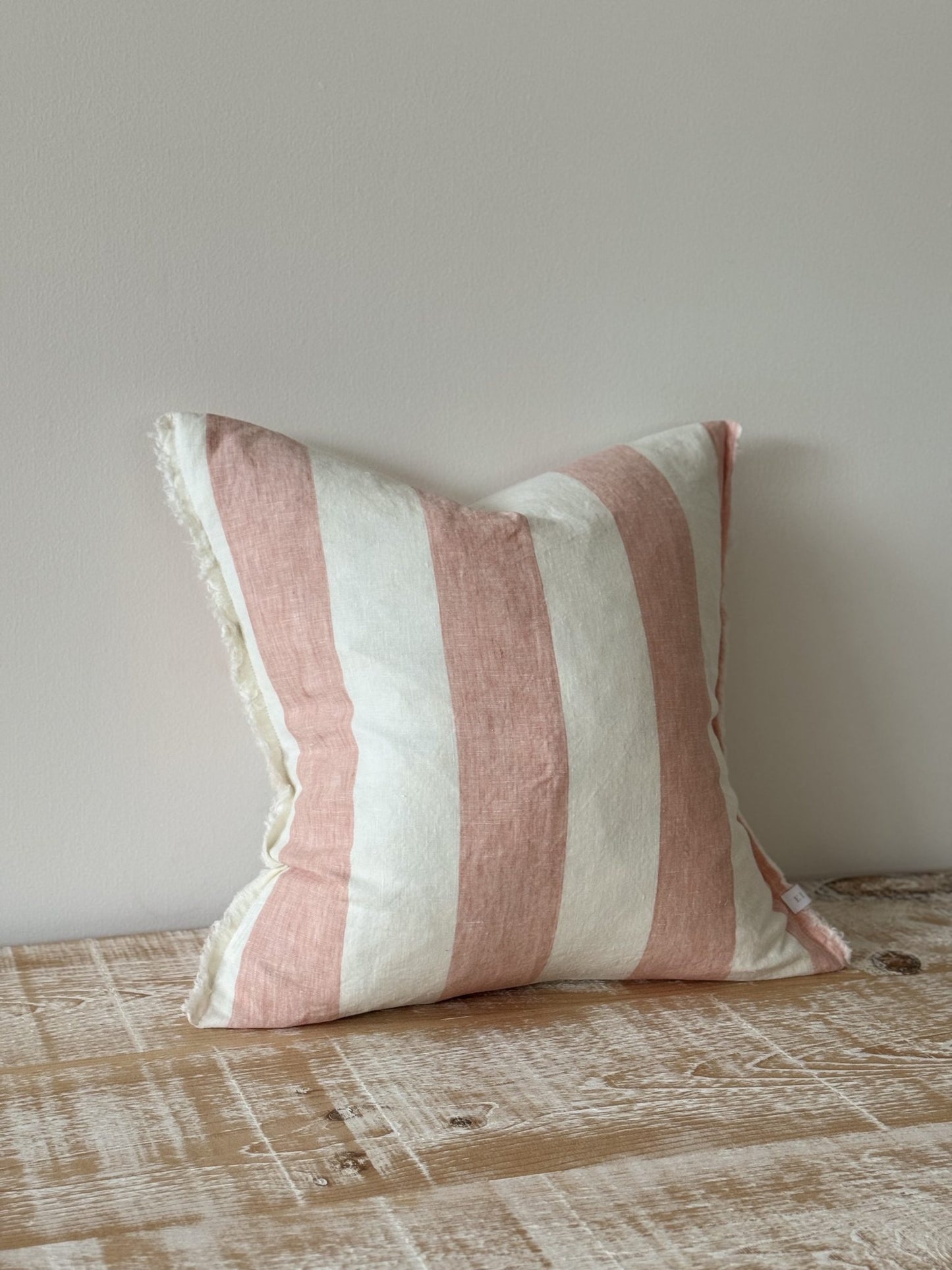 Esmee Pink Wide Stripe Cushion