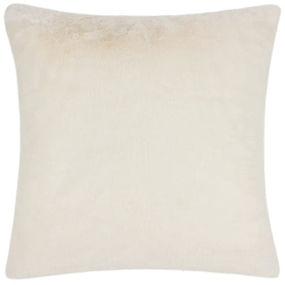 Faux Fur Velvet Cushion in Ecru