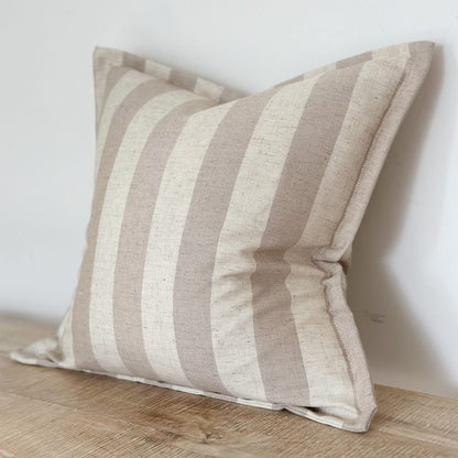 Freya Beige Thick Stripe Cushion