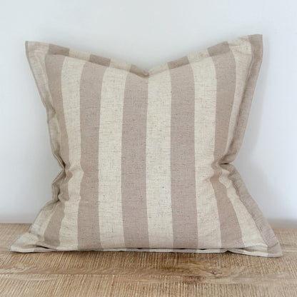 Freya Beige Thick Stripe Cushion
