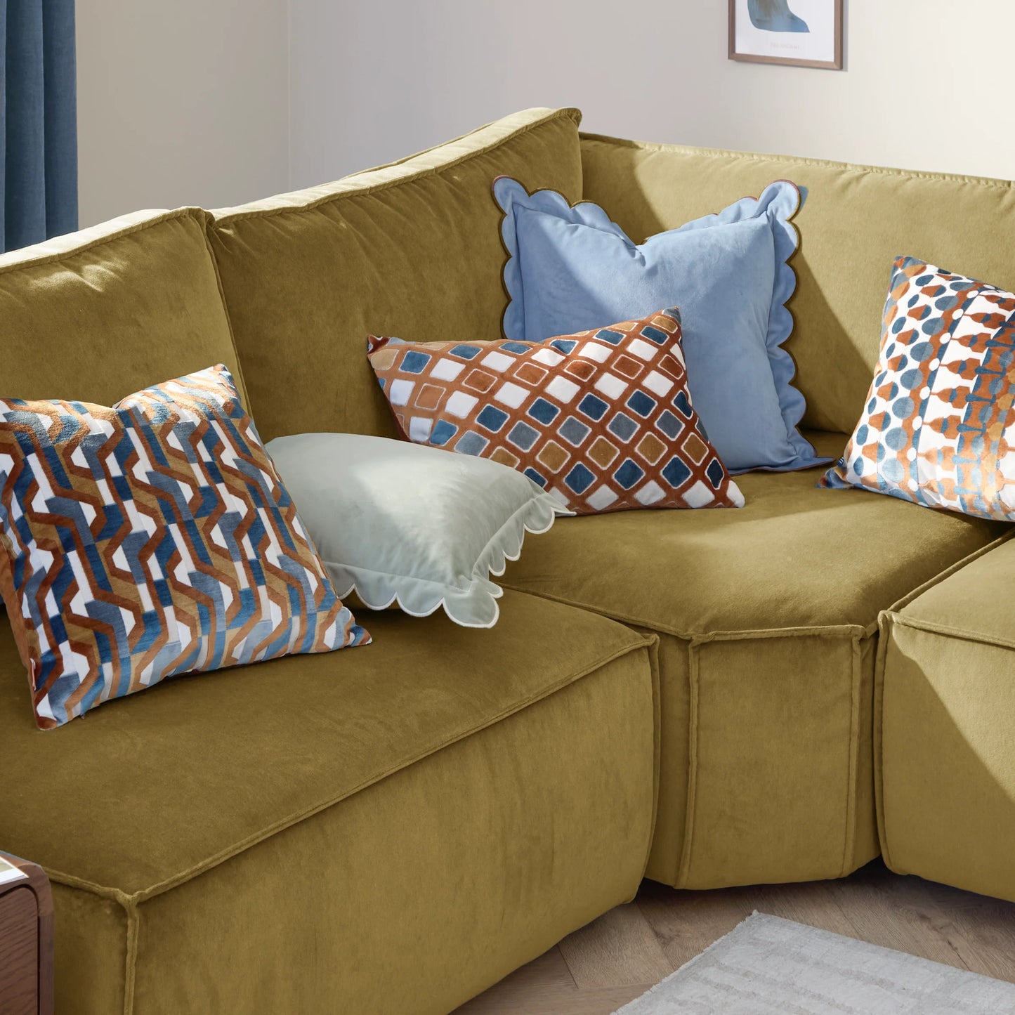 Ginger Metro Abstract Velvet Jacquard Rectangular Cushion