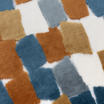 Ginger Metro Blocks Velvet Jacquard Cushion