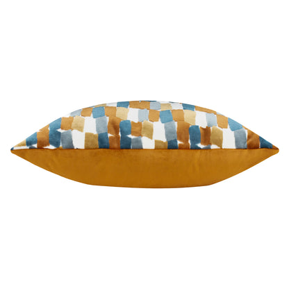 Ginger Metro Blocks Velvet Jacquard Cushion