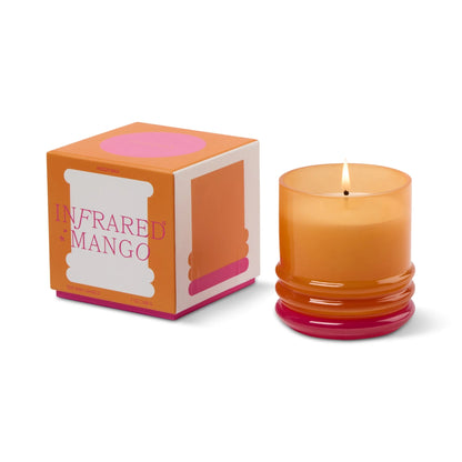 Stack Glass Candle Orange and Hot Pink - Infrared Mango