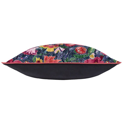 Glorine Floral Cushion Multicolour Velvet