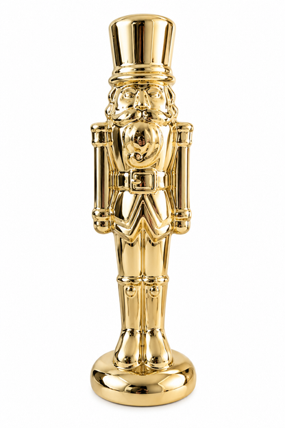 Gold Ceramic Nutcracker Christmas Decoration