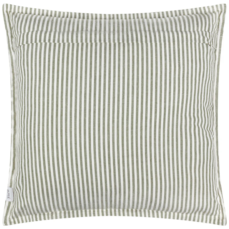 Hayle Cotton Stripe Outdoor Cushion - Moss