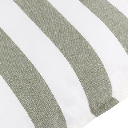 Hayle Cotton Stripe Outdoor Cushion - Moss