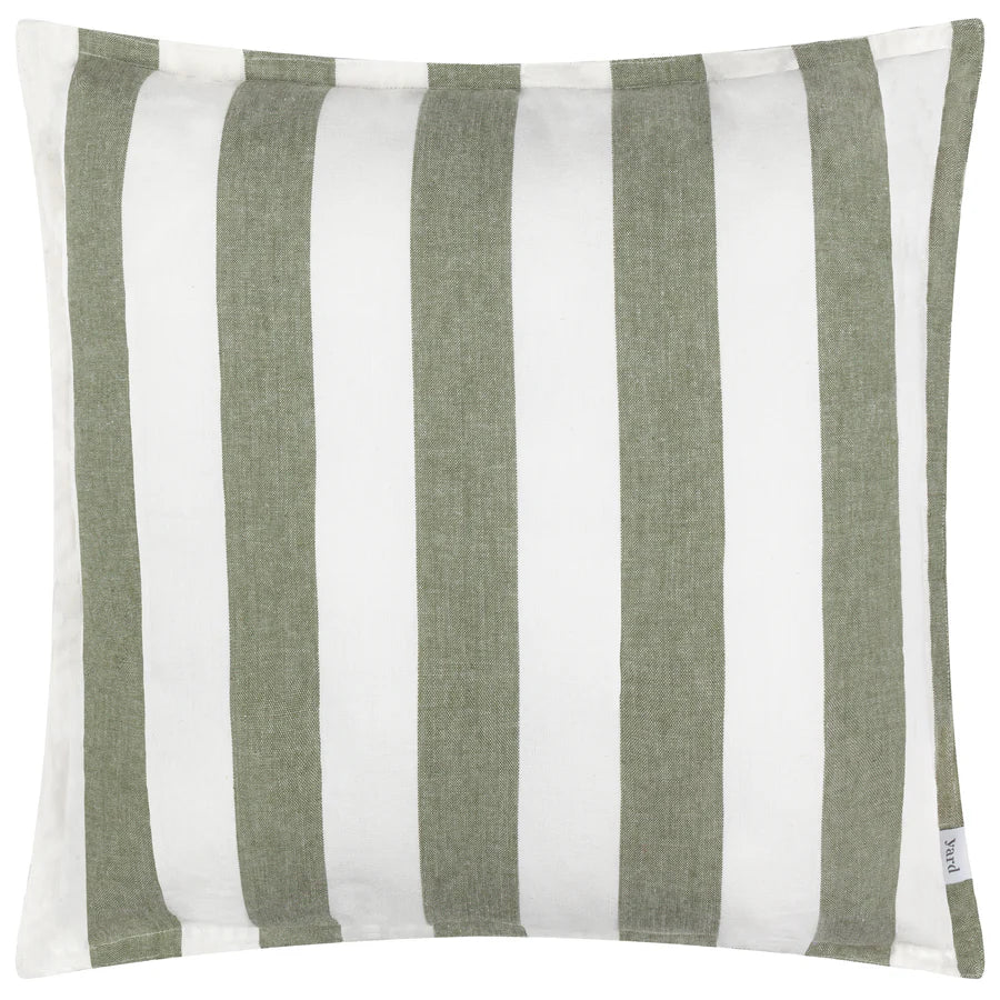 Hayle Cotton Stripe Outdoor Cushion - Moss