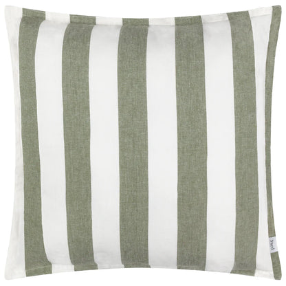 Hayle Cotton Stripe Outdoor Cushion - Moss