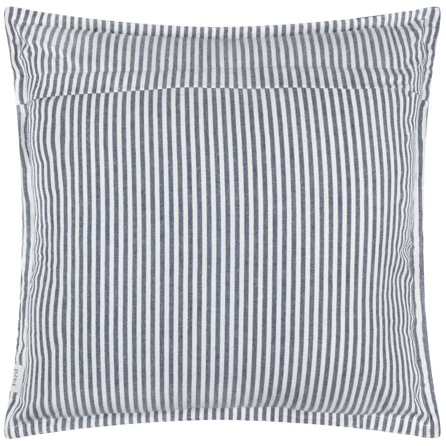 Hayle Cotton Stripe Outdoor Cushion - Navy