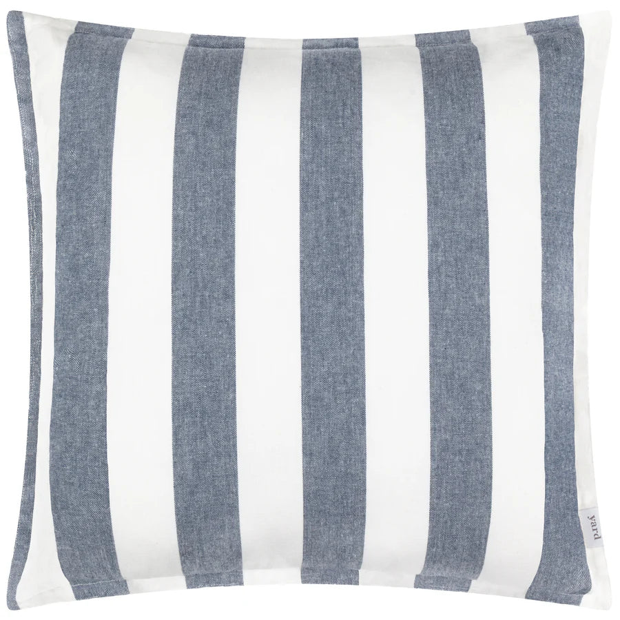 Hayle Cotton Stripe Outdoor Cushion - Navy