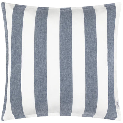 Hayle Cotton Stripe Outdoor Cushion - Navy