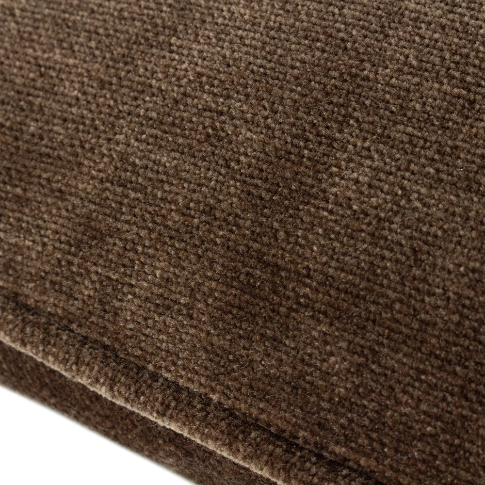 Heavy Chenille Piped Cushion – Brown