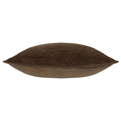 Heavy Chenille Piped Cushion – Brown