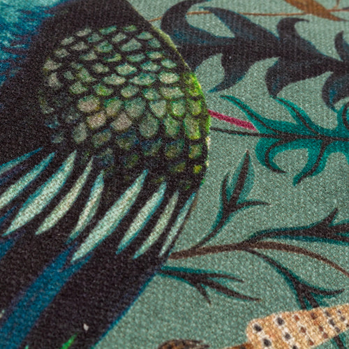 Holland Park Peacock Cushion in Teal